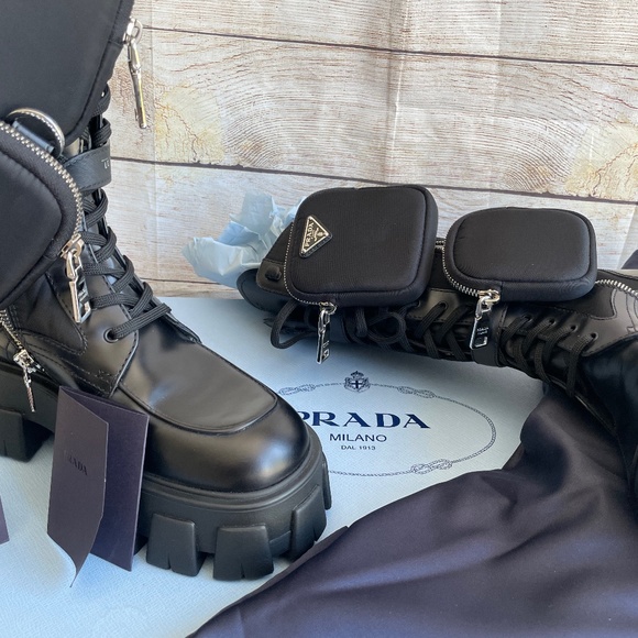 Prada combat boots size 37 women - Picture 1 of 15